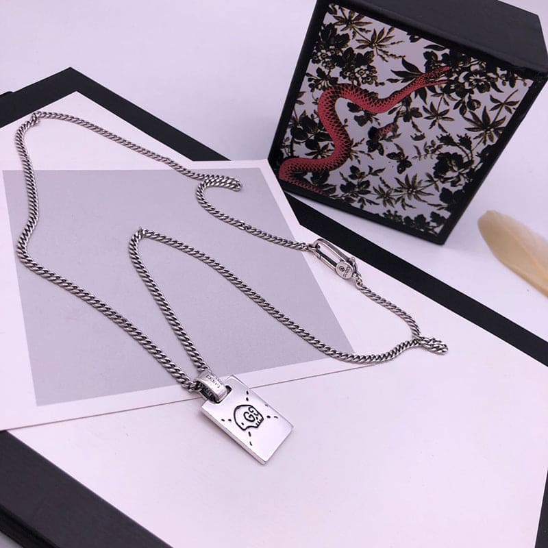 Double Gucci Ghost Pendant Necklace
