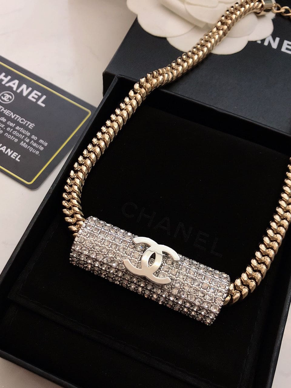 Chanel Diamonds Chain 18K Gold Necklace