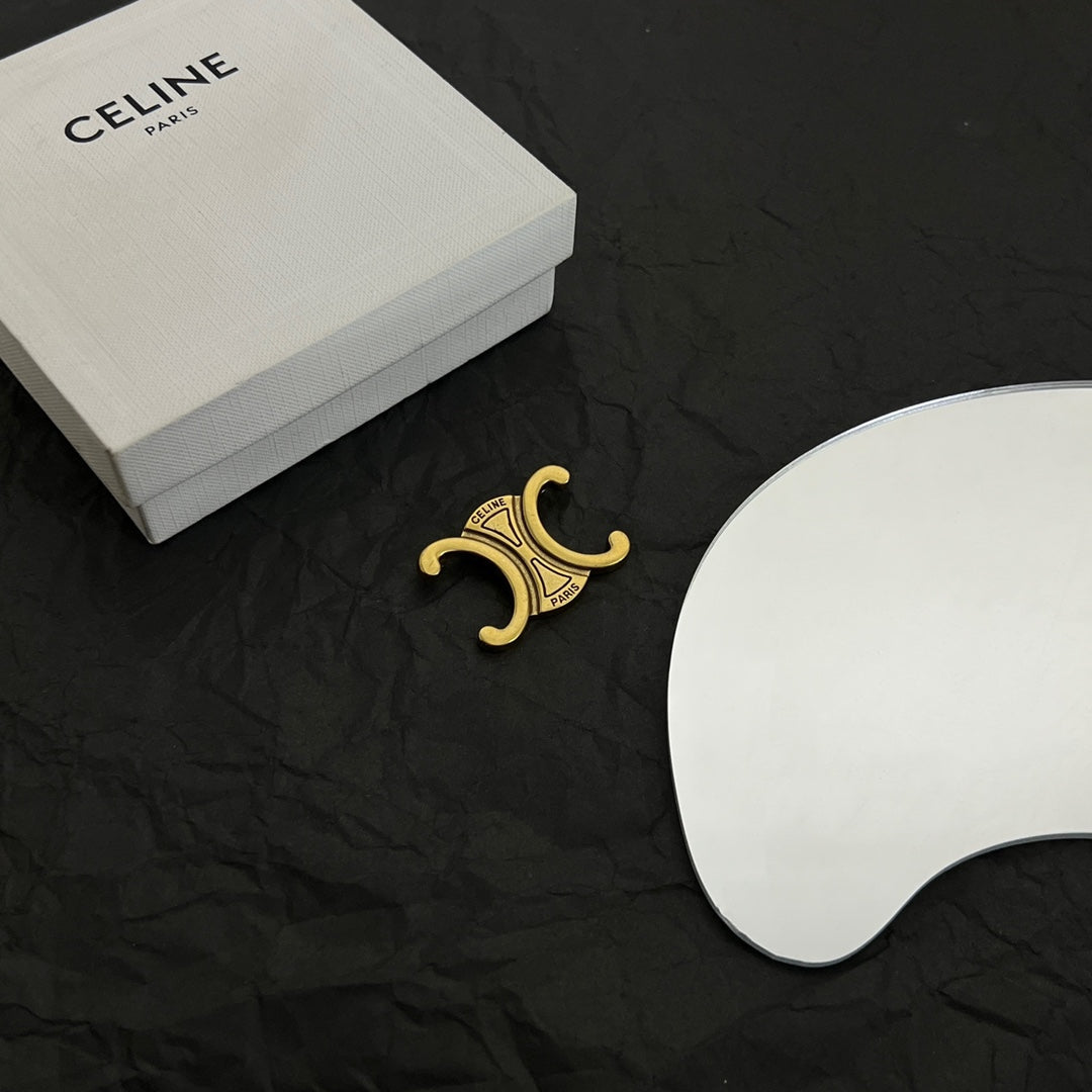 Celine Vintage 18K Gold Brooch
