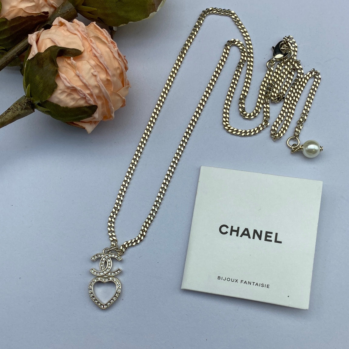 Chanel Heart Chain 18K Gold Necklace