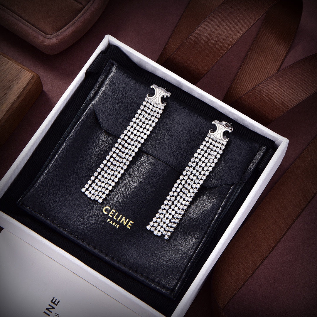 Celine Precious Tassels 18K Gold Earrings