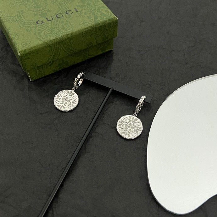 Double GucciIcon Blooms 18K Gold Earrings