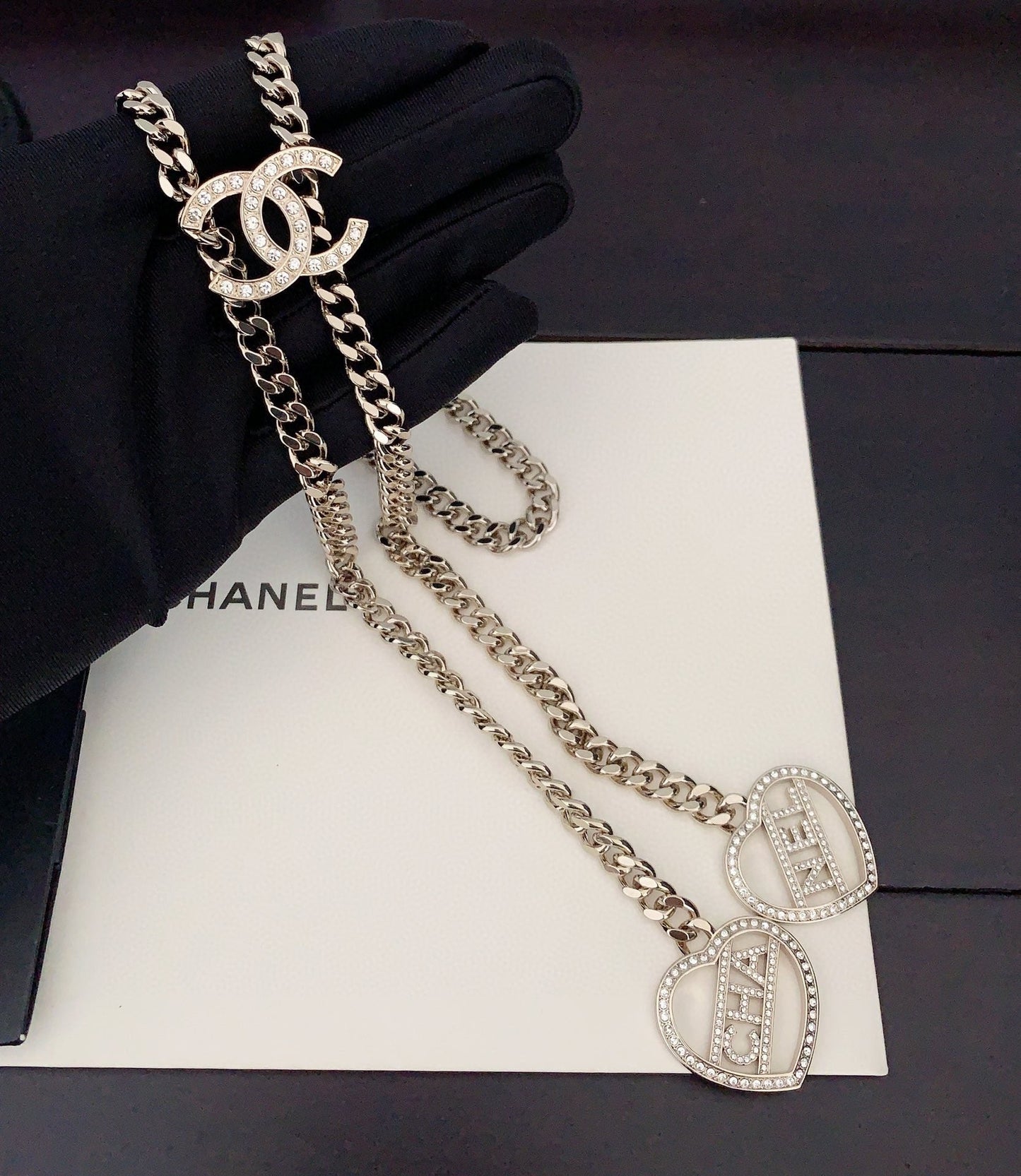 Chanel Heart Chain 18K Gold Necklace