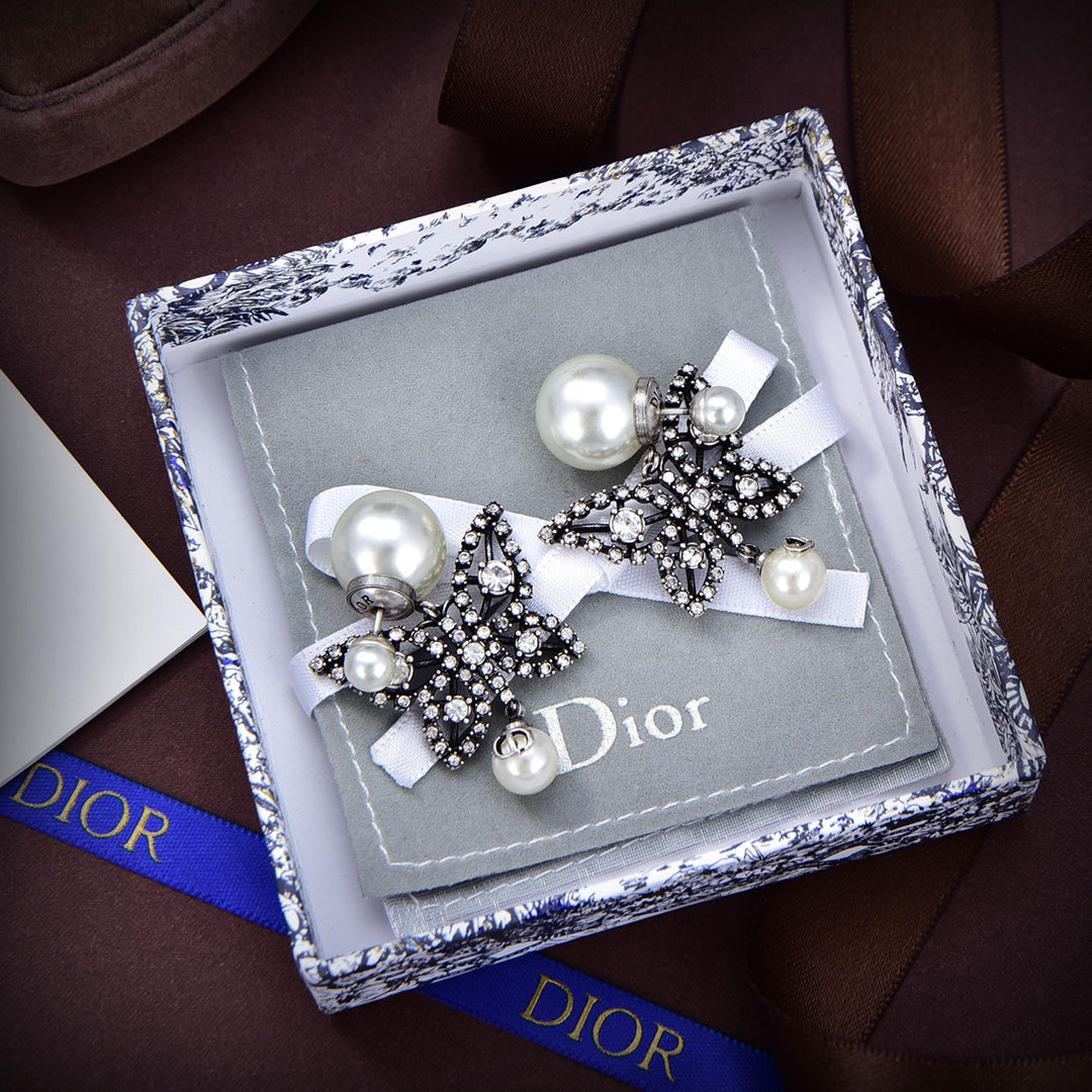 Dior Tribales Butterfly 18K Gold Earrings