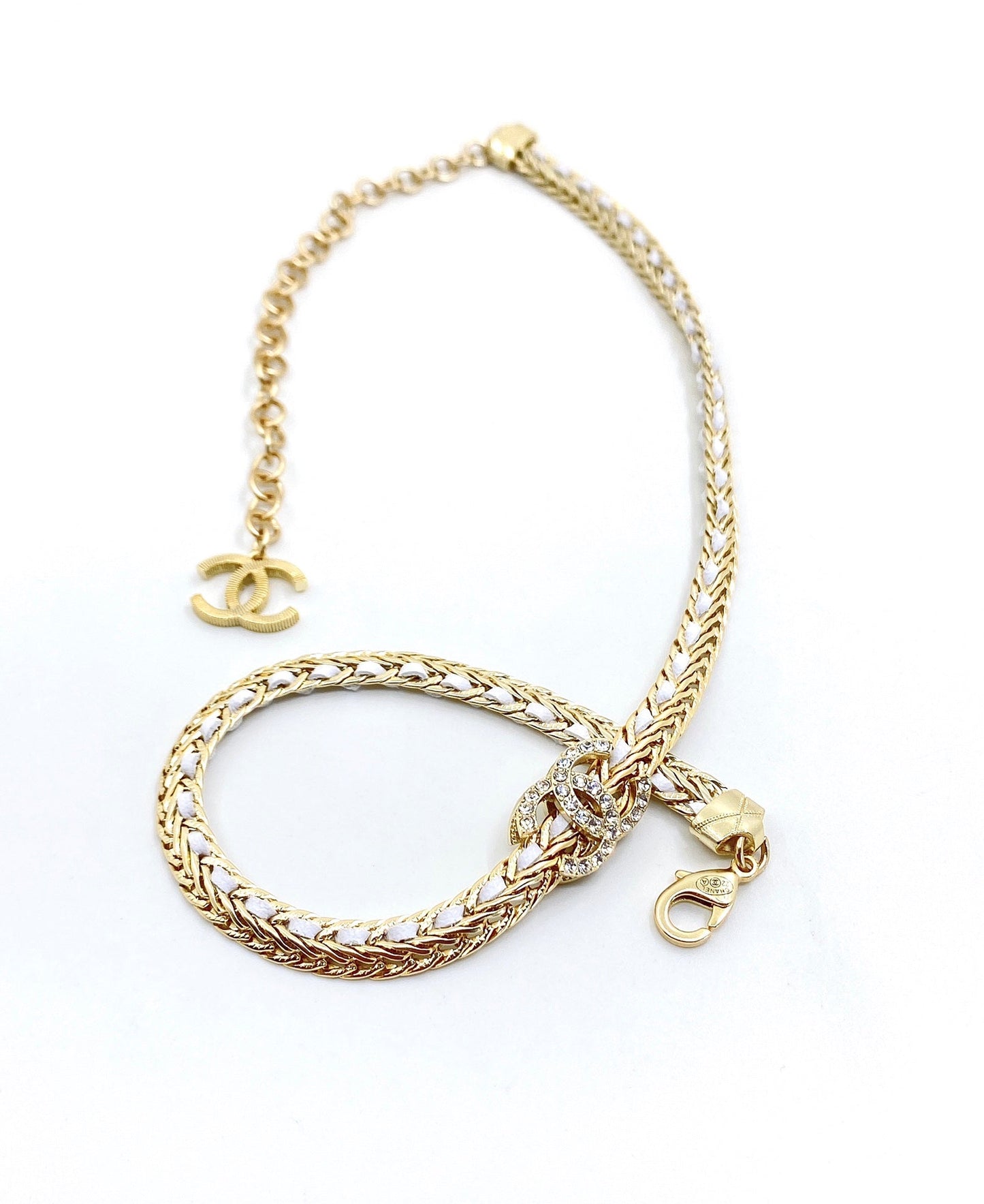 Chanel Diamonds Choker 18K Gold Necklace