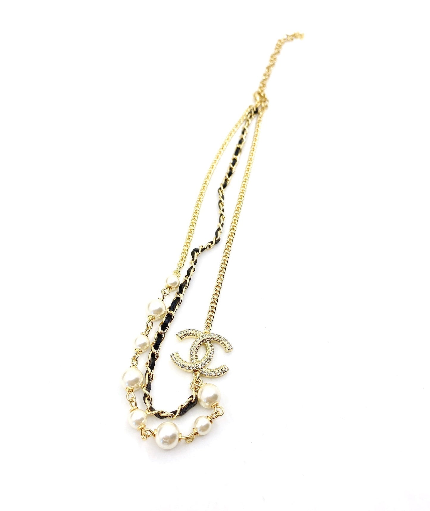 Chanel Pearls Strass Choker 18K Gold Necklace