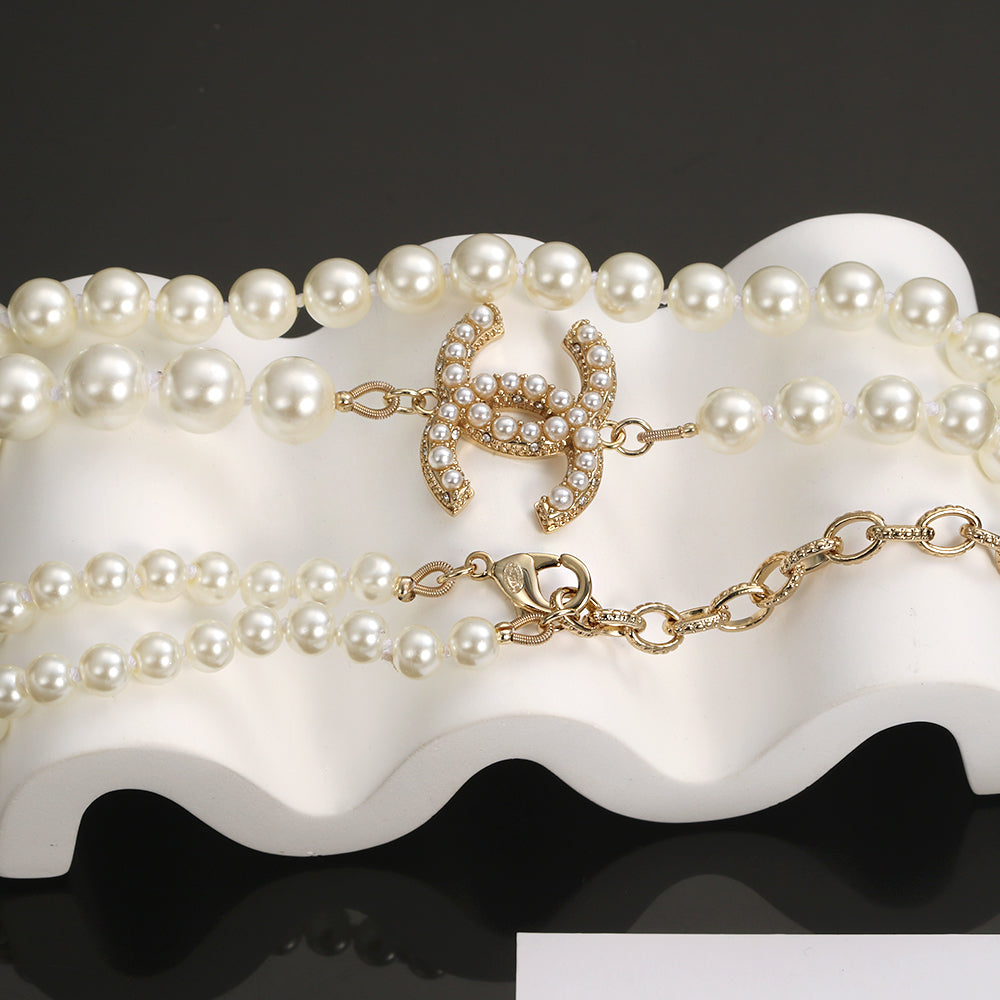 Chanel Long Pearls 18K Gold Necklace