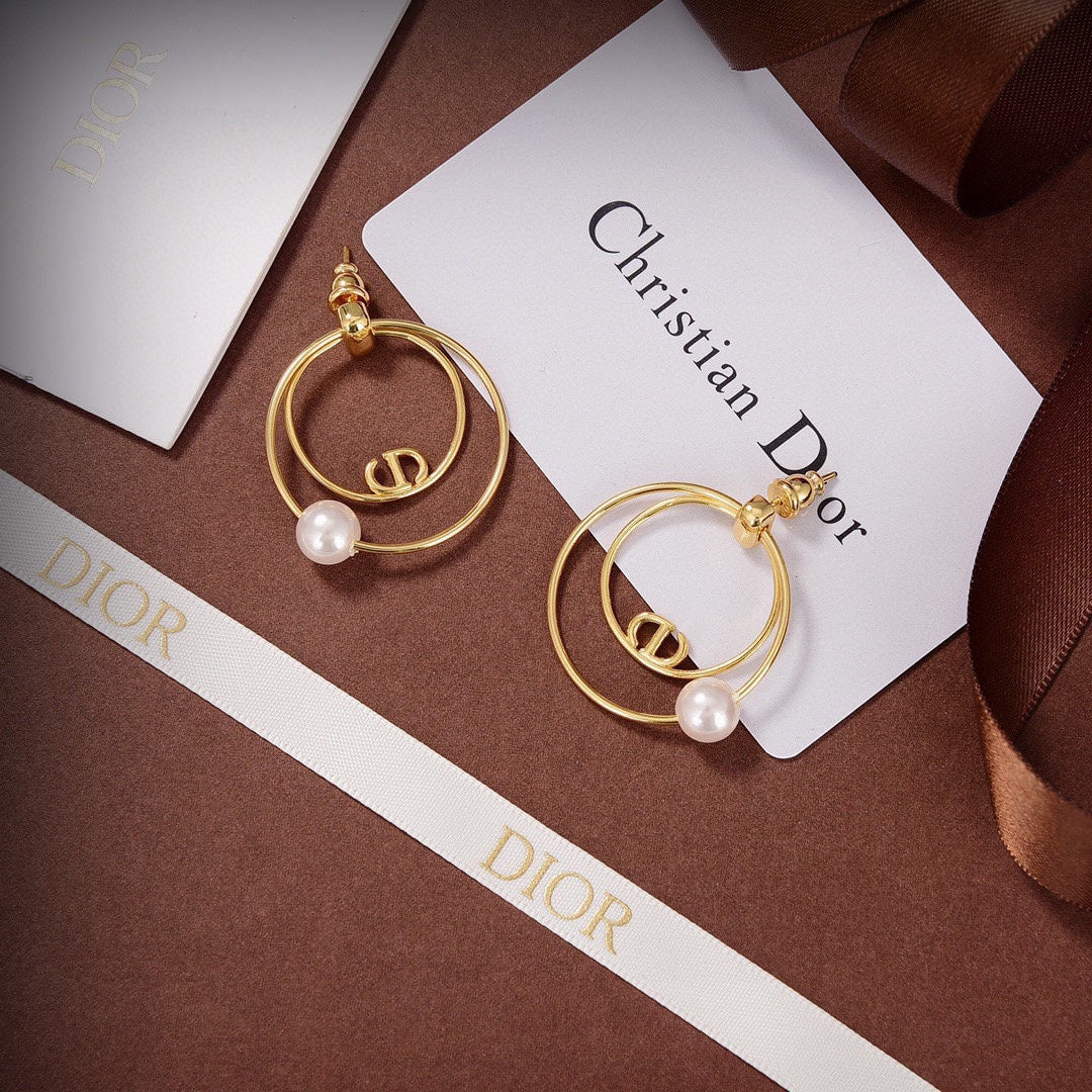 Dior Revolution Pearl 18K Gold Earrings