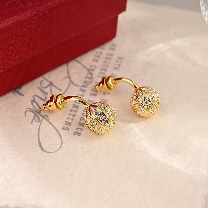 Valentino Diamond 18K Gold Earrings