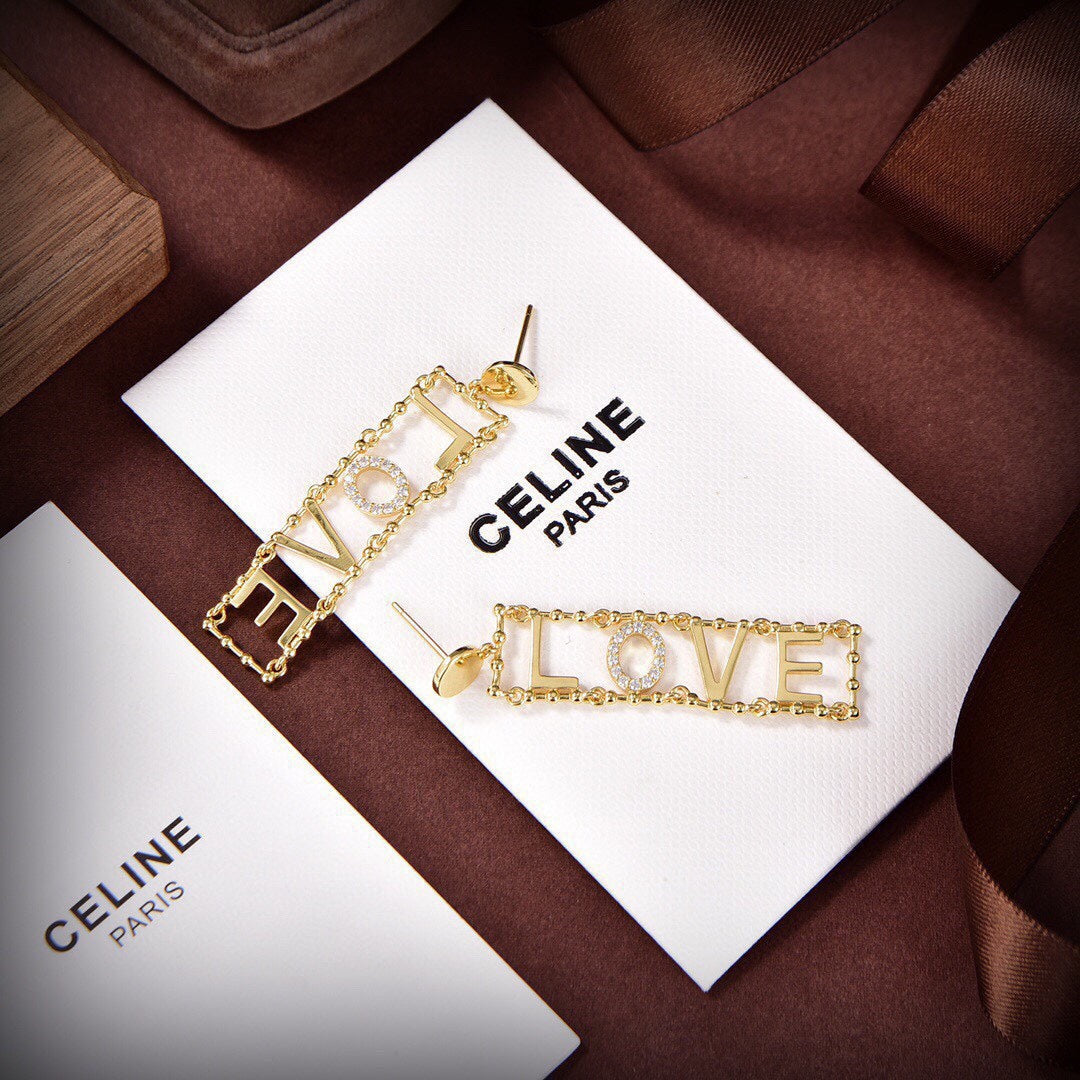 Celine LOVE Diamonds 18K Gold Earrings