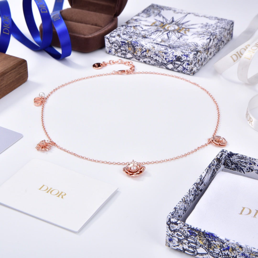 Dior D-Millefiori 18K Gold Necklace