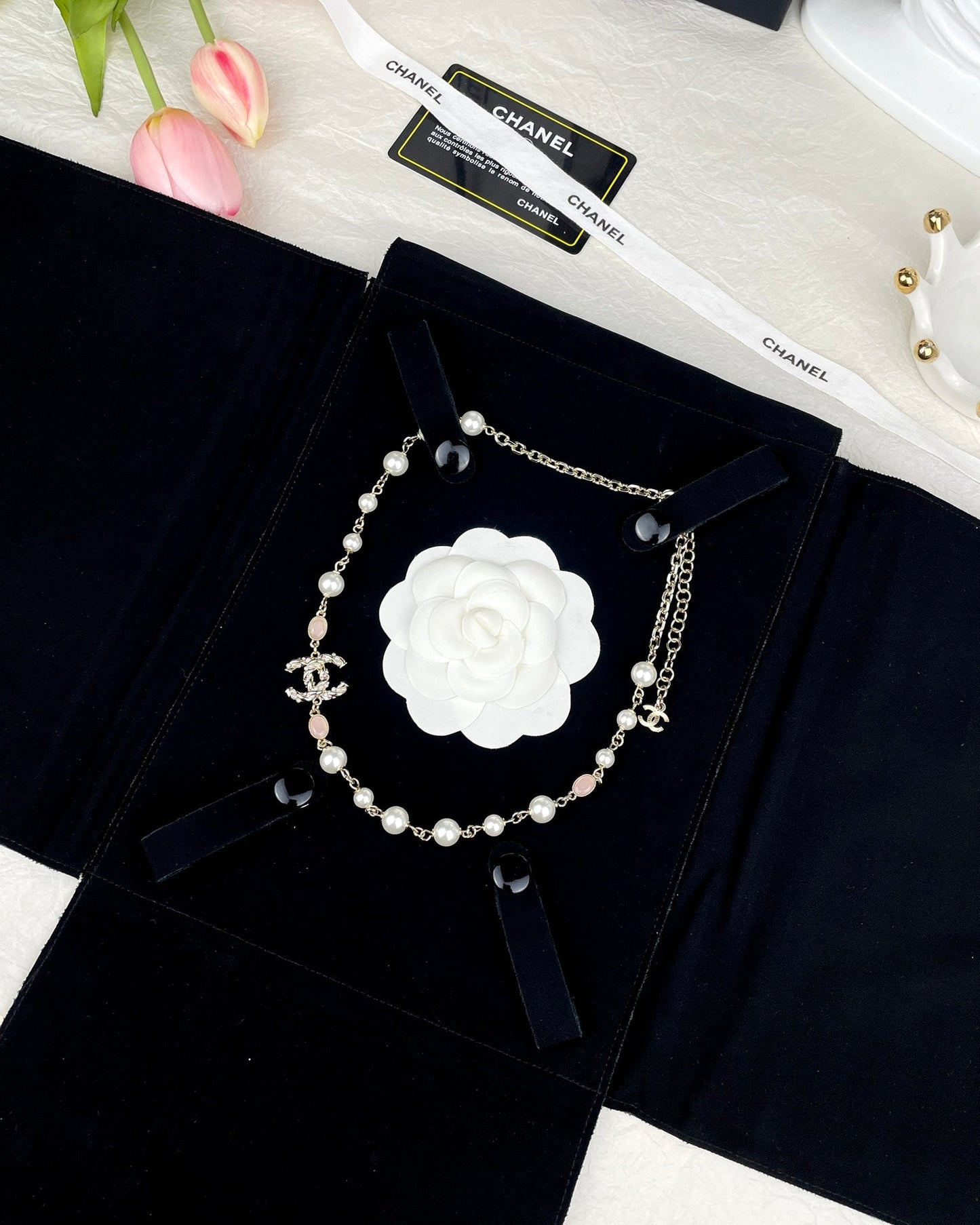 Chanel Pearls 18K Gold Necklace
