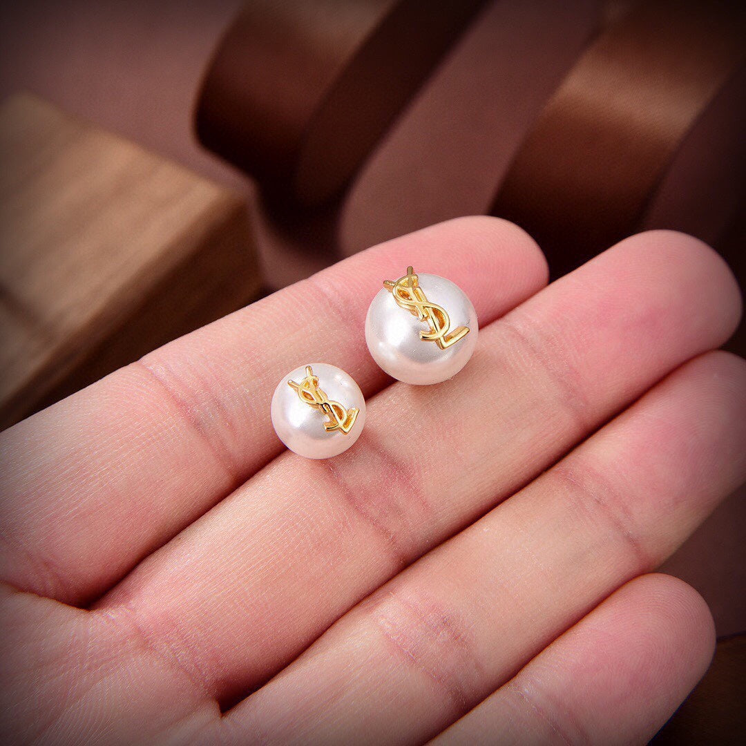 YSL Pearl 18K Gold Earrings