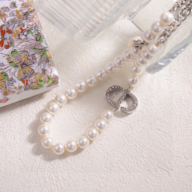 Dior Petit Pearl 18K Gold Necklace