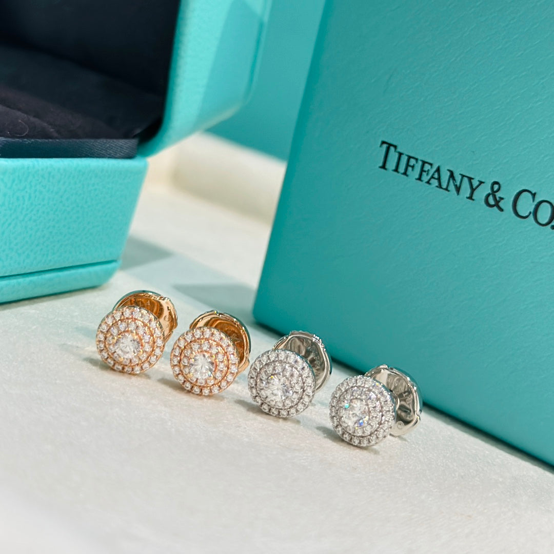 Tiffany Soleste Diamonds 18K Rose Gold Earrings