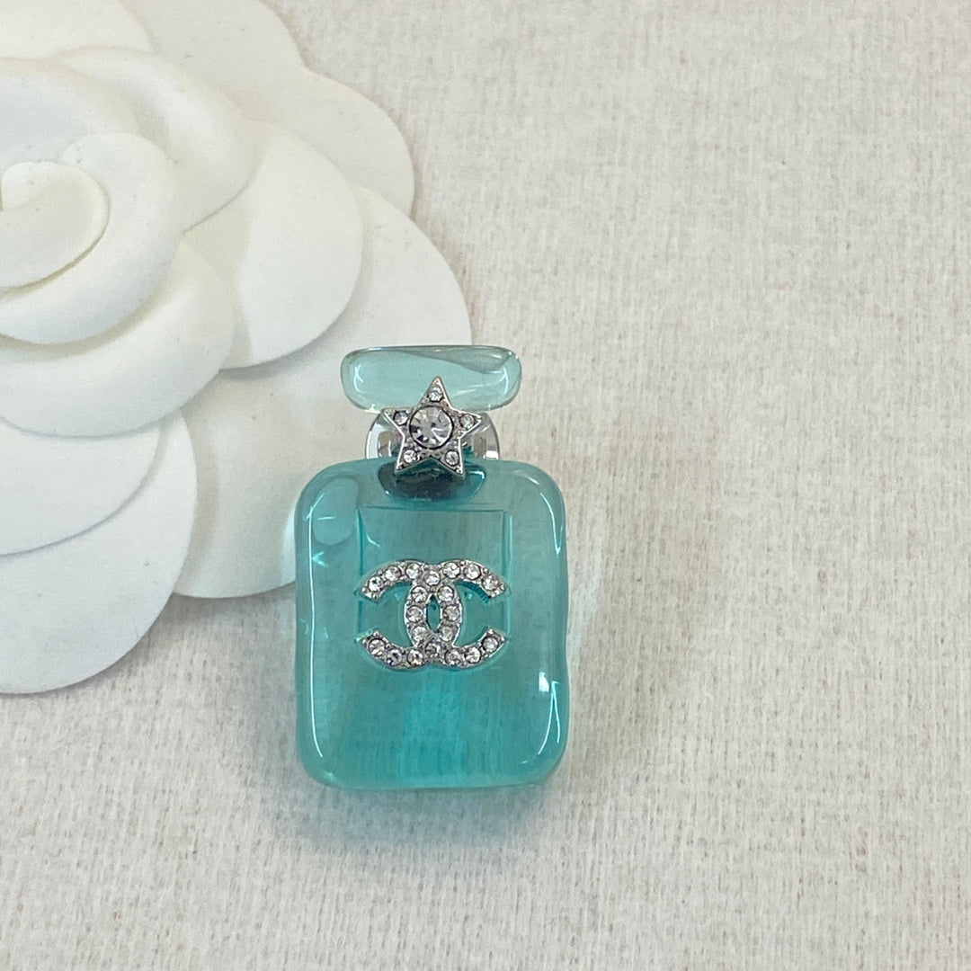 Chanel Perfume Color Bottle 18K Gold Brooch