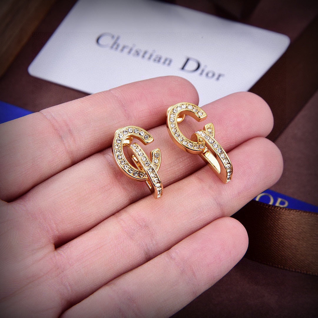 Dior Lock 18K Gold Earrings