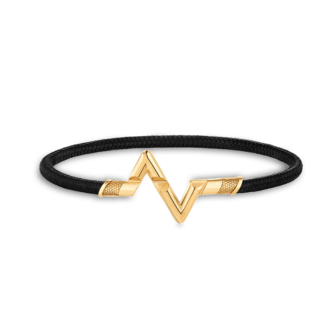 Louis Vuitton Volt Upside Down Play Black 18K Gold Bracelet