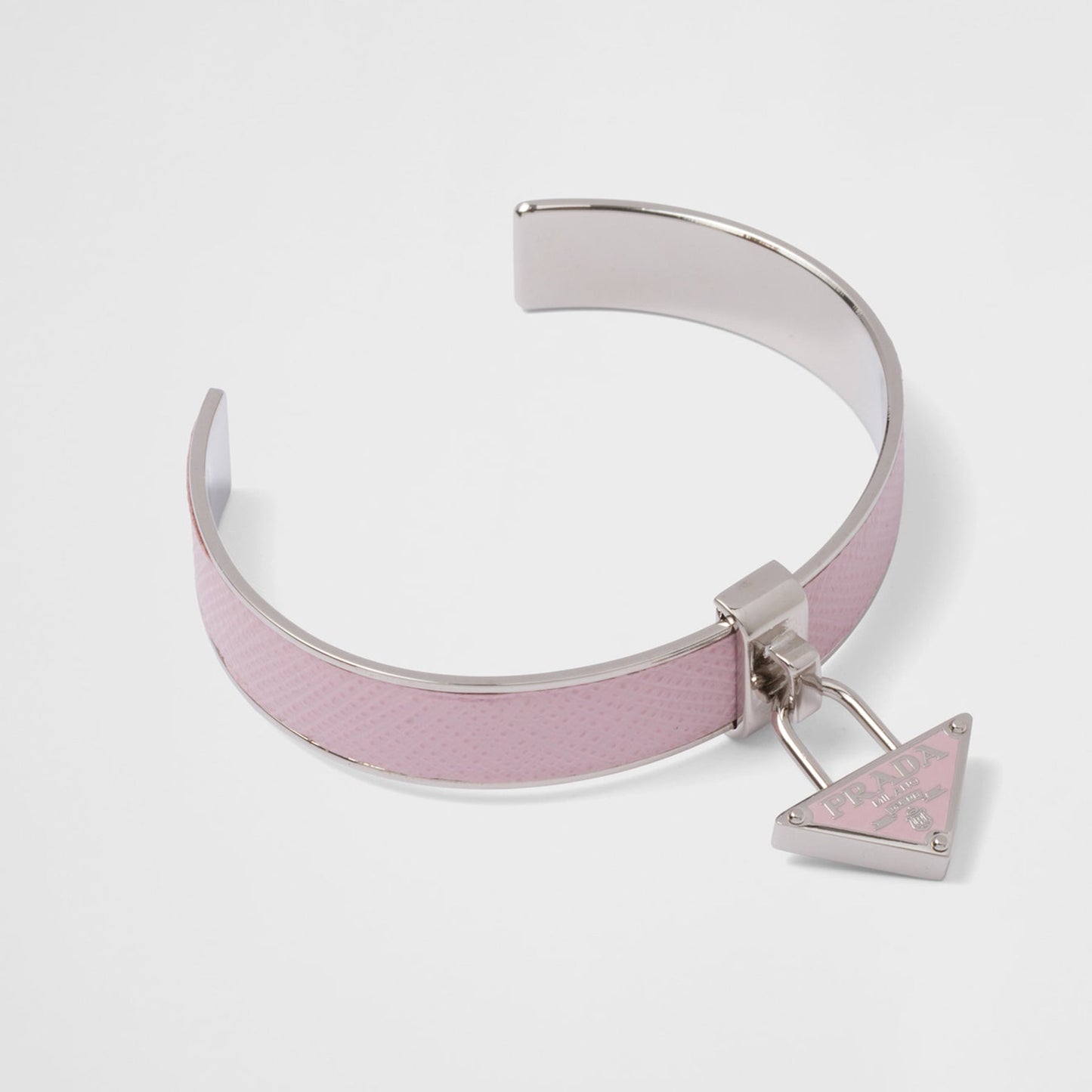 Prada Triangle Charm Cuff 18K Gold Bracelet