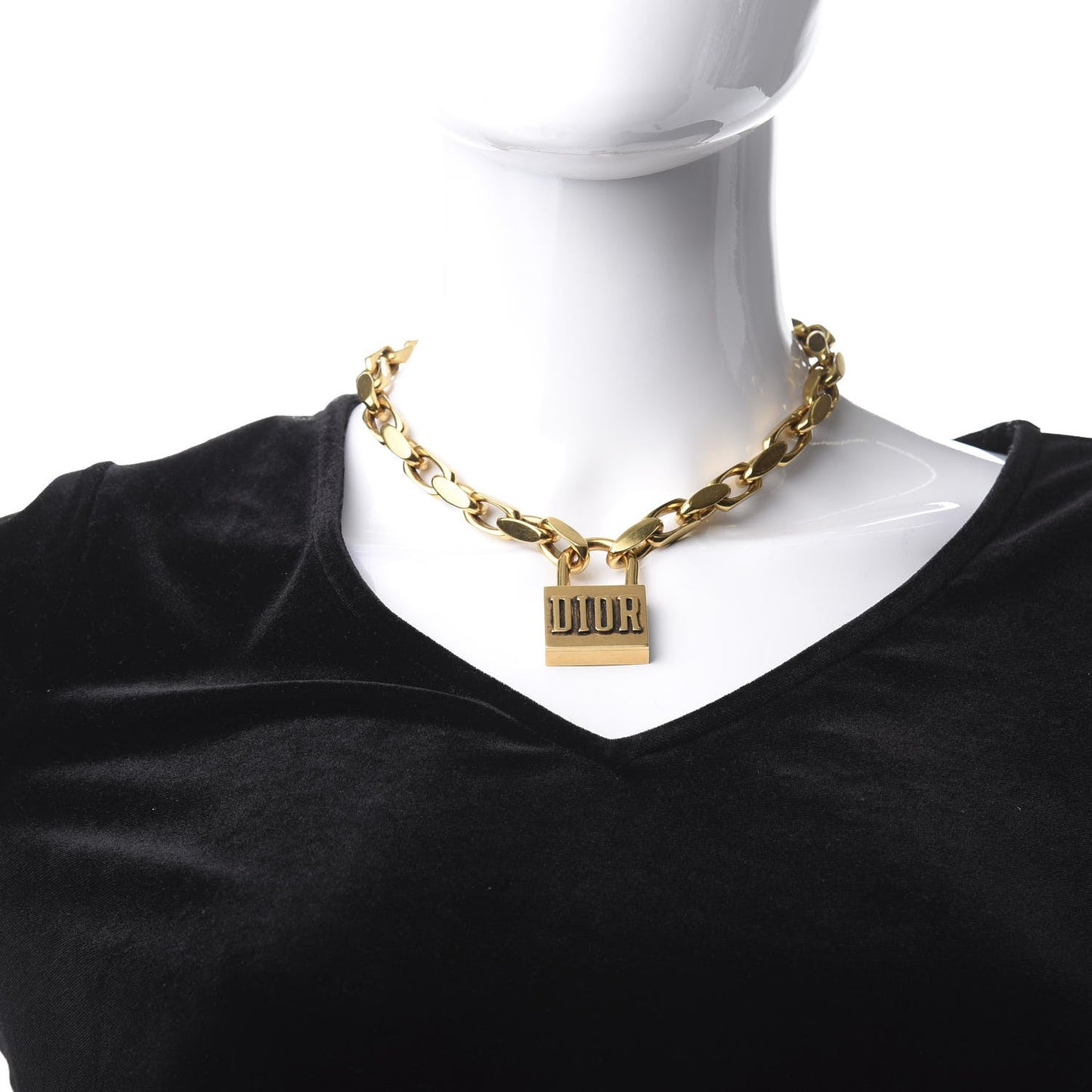 Dior Lucky Locket Choker 18K Gold Necklace