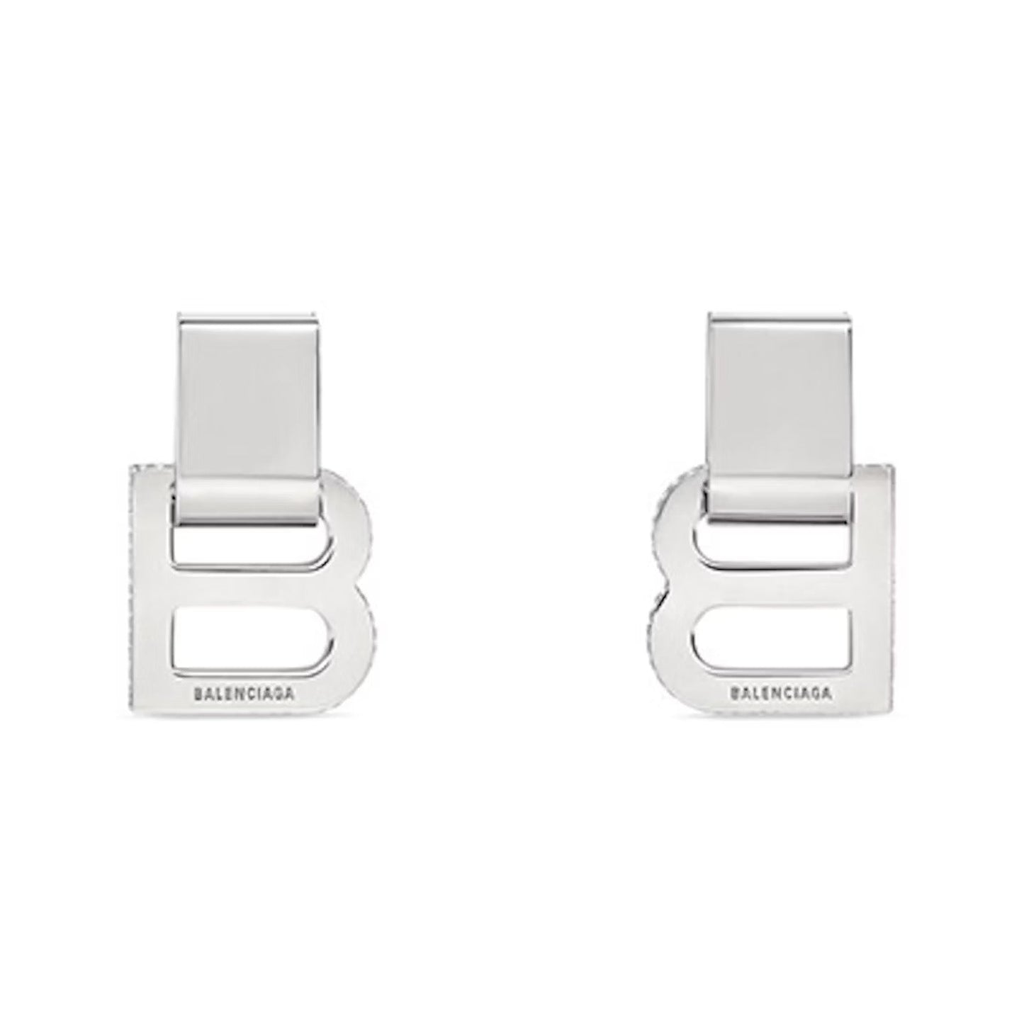 Balenciaga Hourglass Diamond 18K Gold Earrings