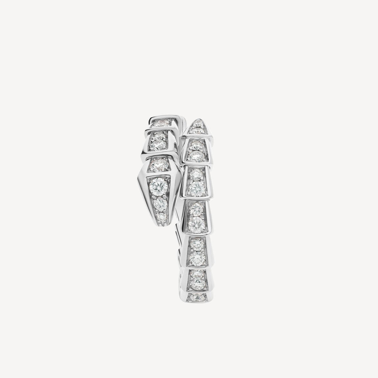 Bvlgari Serpenti Viper Pave Diamond 18K Gold Ring