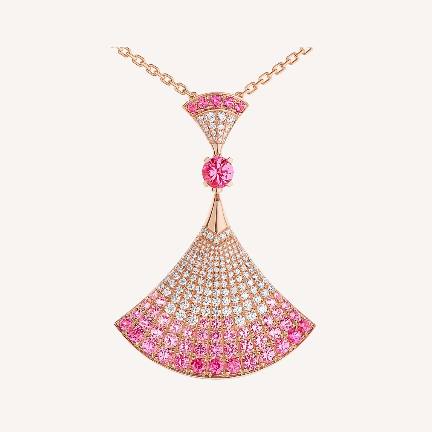 Bvlgari DIVAS' DREAM Pink Diamonds 18K Gold Necklace