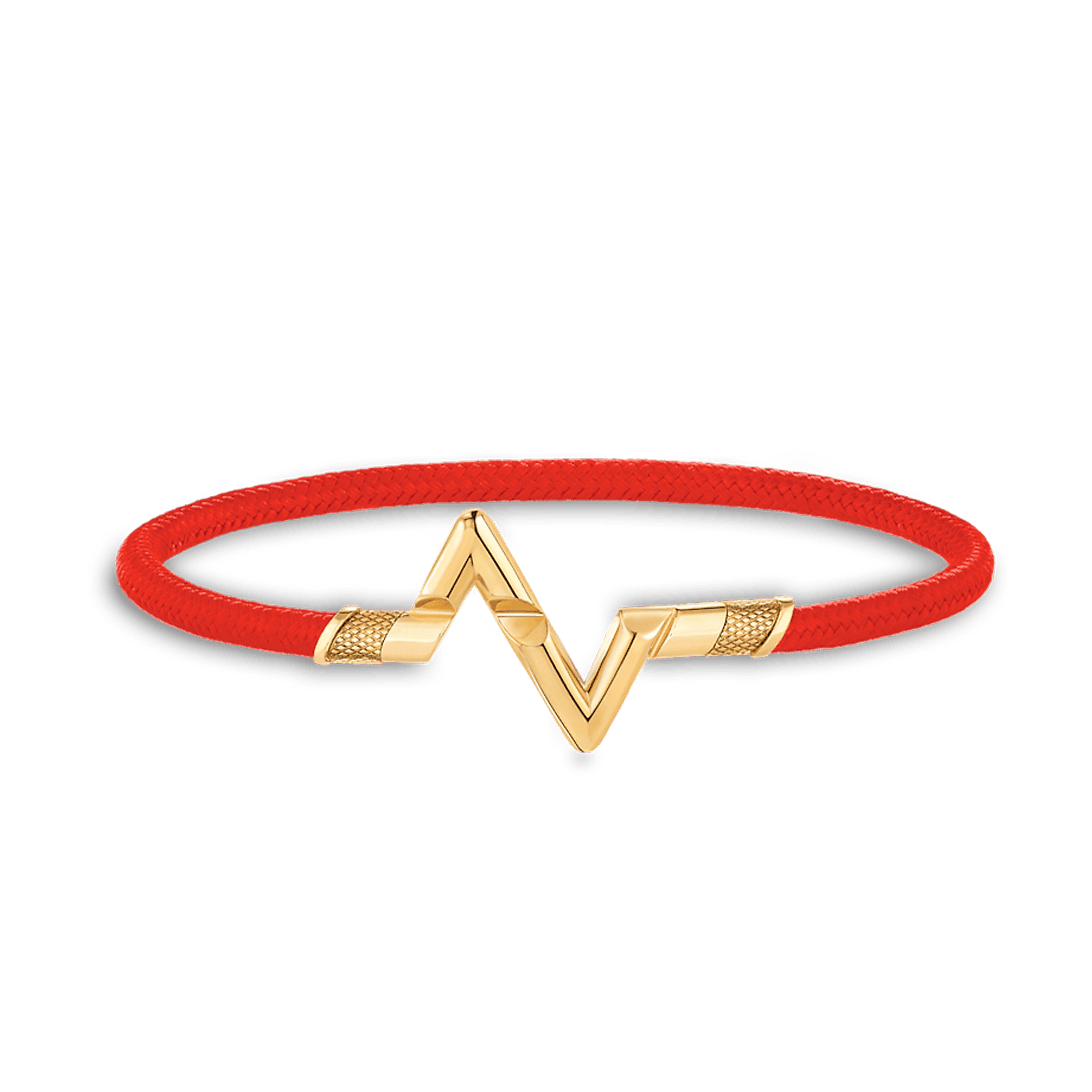 Louis Vuitton Volt Upside Down Play Red 18K Gold Bracelet