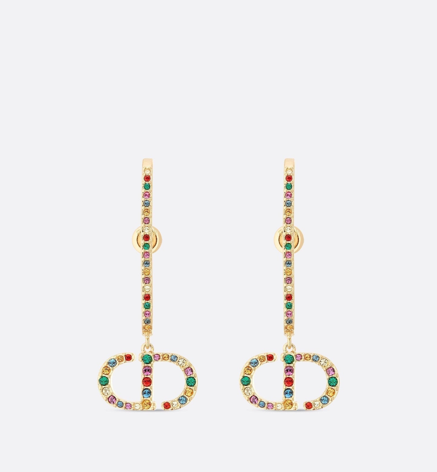 Dior 30 Montaigne Crystals 18K Gold Earrings