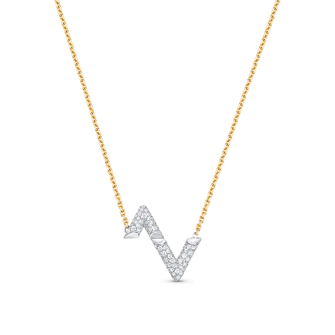 Louis Vuitton Volt Upside Down Pendant 18K Gold Necklace