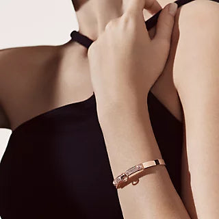 Hermes Collier De Chien Diamond 18K Gold Bracelet