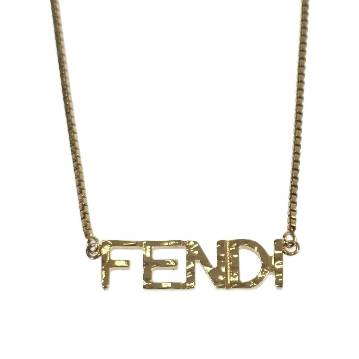 Fendi Script 18K Gold Necklace