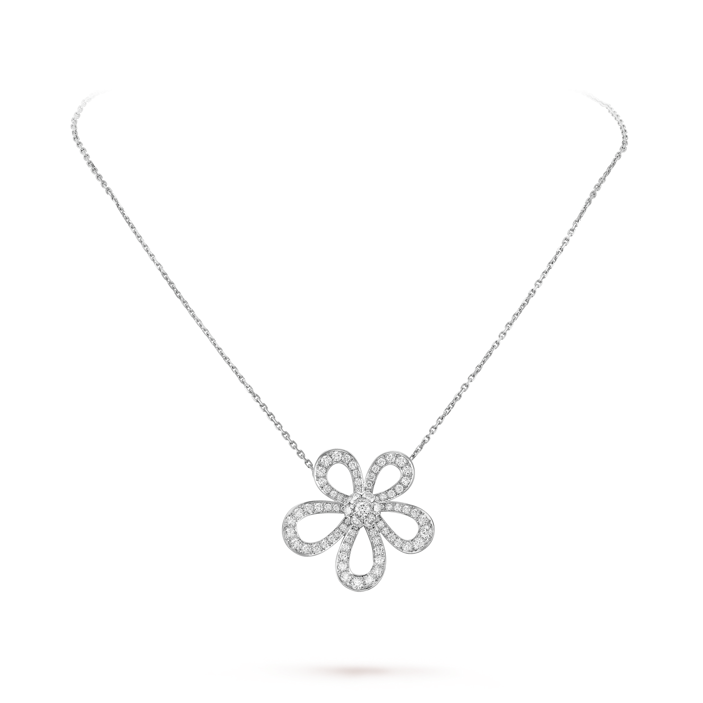 Flowerlace Pendant 18K Gold Necklace
