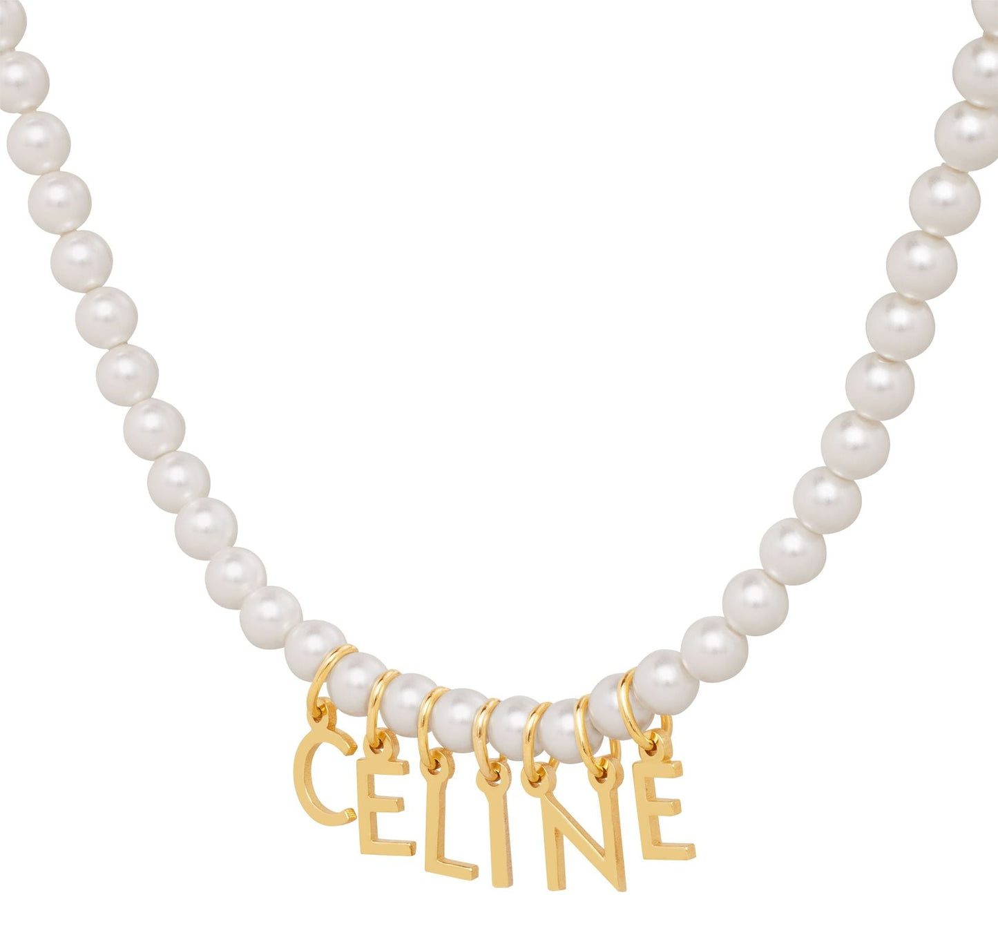 Celine Paris Pearl 18K Gold Necklace