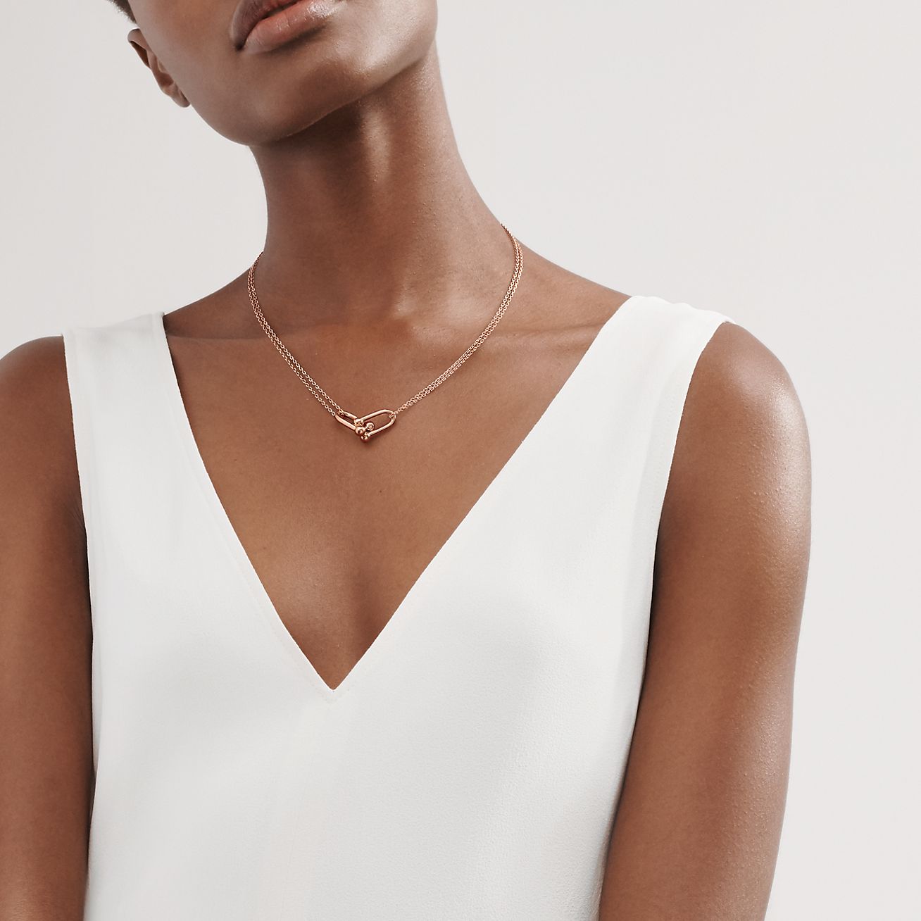 Tiffany HardWear Double Link 18K Gold Necklace