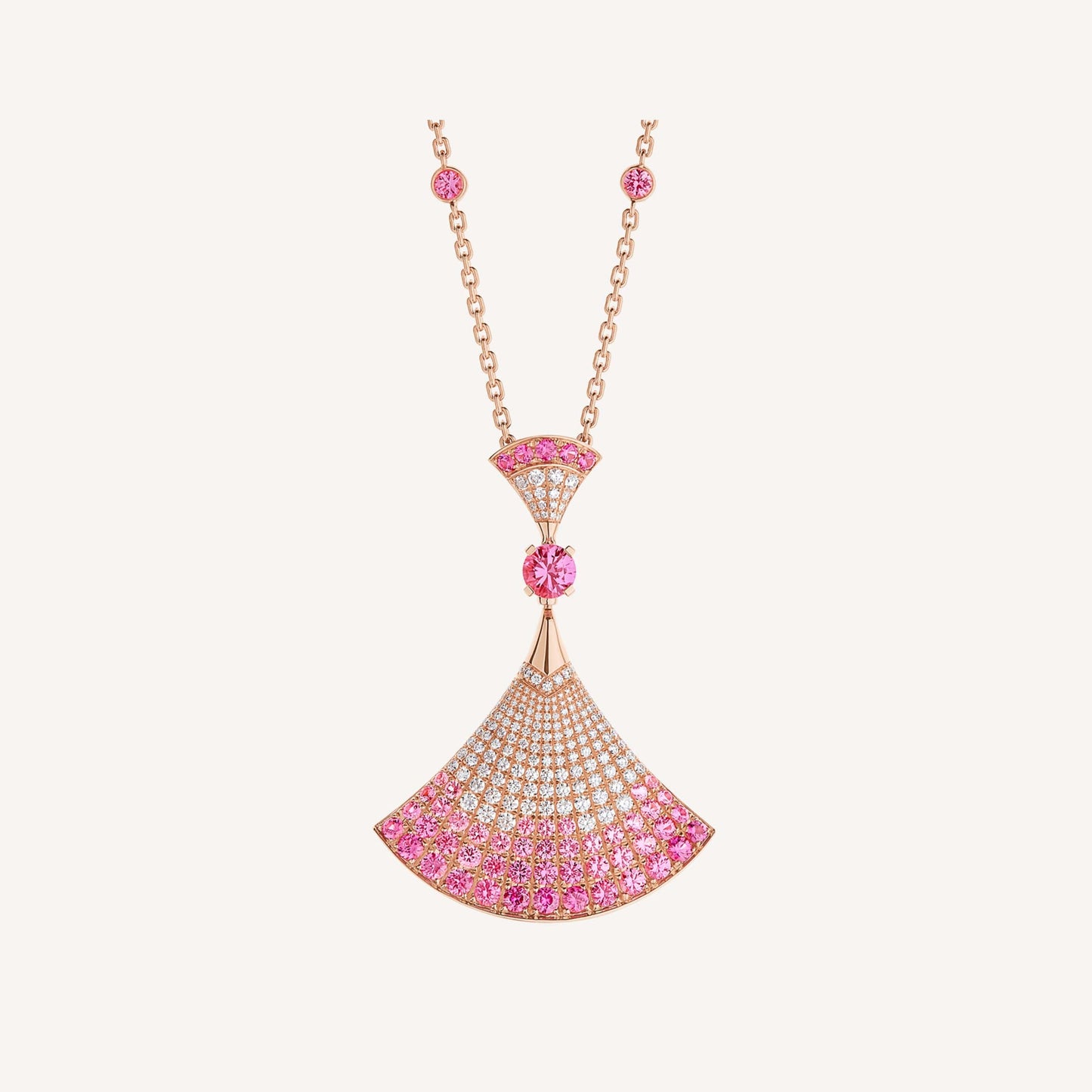 Bvlgari DIVAS' DREAM Pink Diamonds 18K Gold Necklace