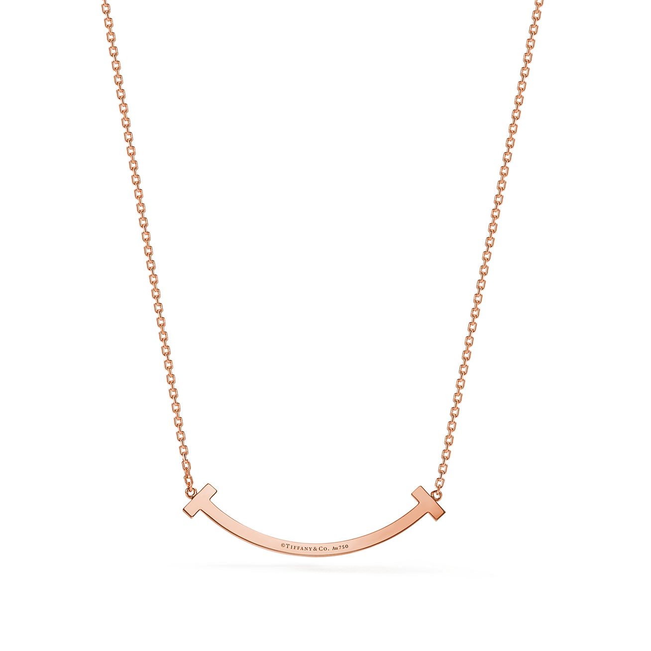 Tiffany Medium Diamond Pendant 18K Gold Necklace