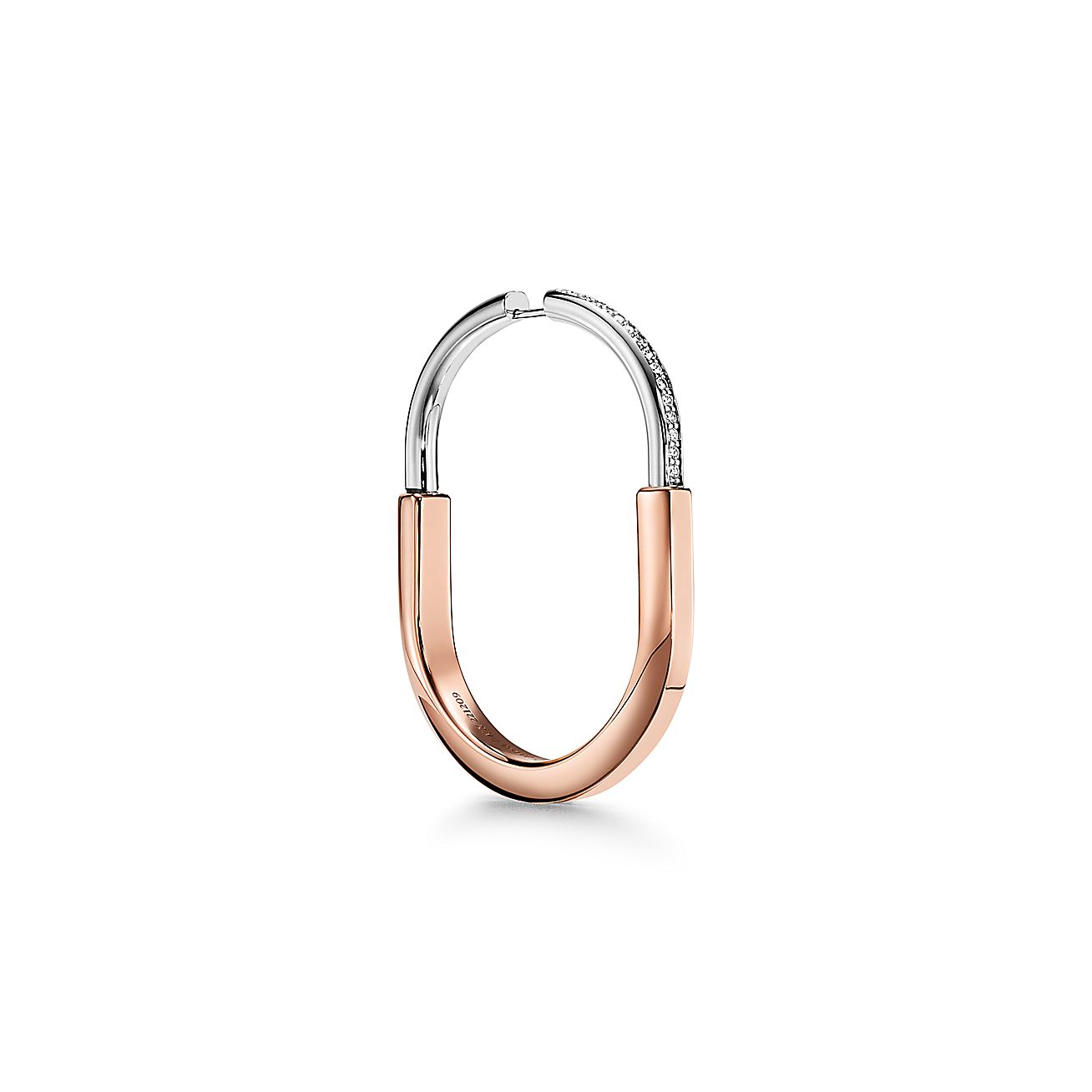 Tiffany Lock Diamond 18K Gold Earrings