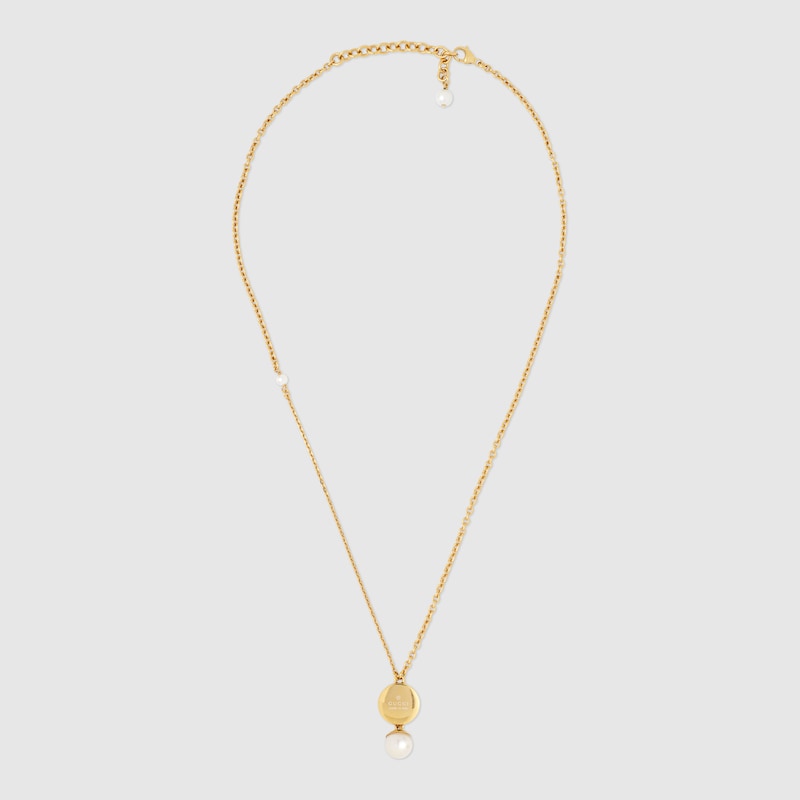 Gucci Double Blondie Pendant 18K Gold Necklace