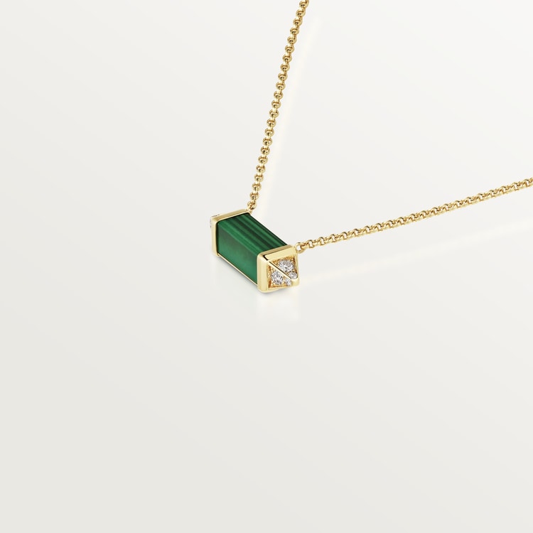 Les Berlingots De Malachite 18K Gold Necklace