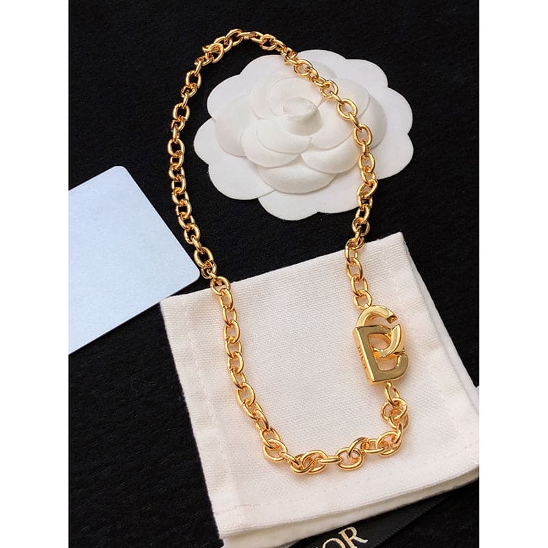 Dior Lock 18K Gold Necklace