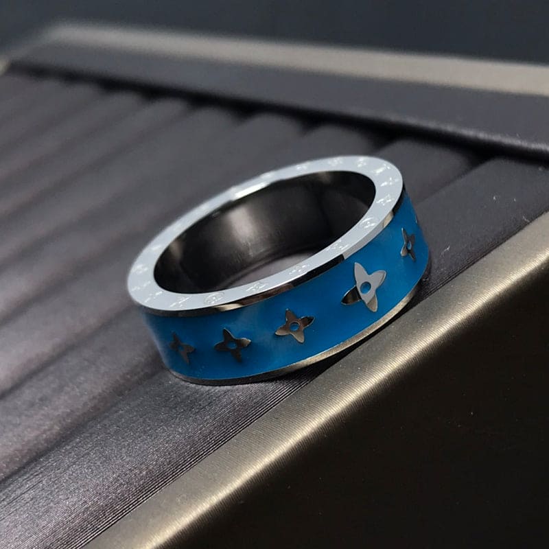Louis Vuitton Ceramic Set of Two 18K Gold Ring