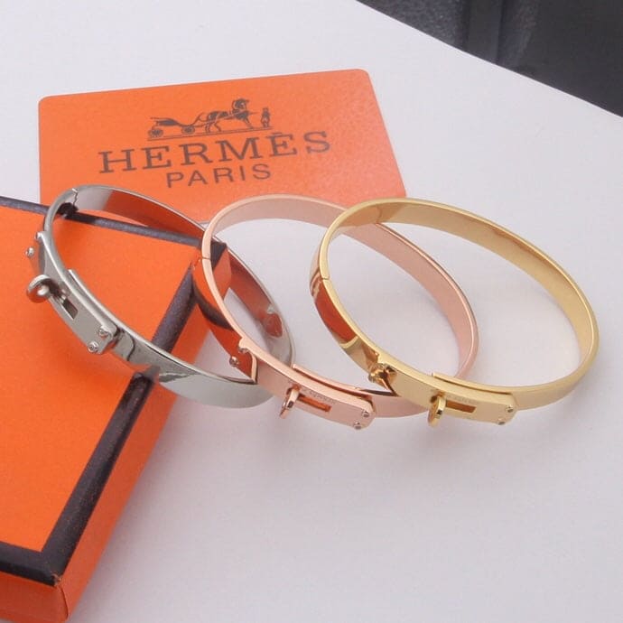 Hermes Kelly 18K Rose Gold Bracelet