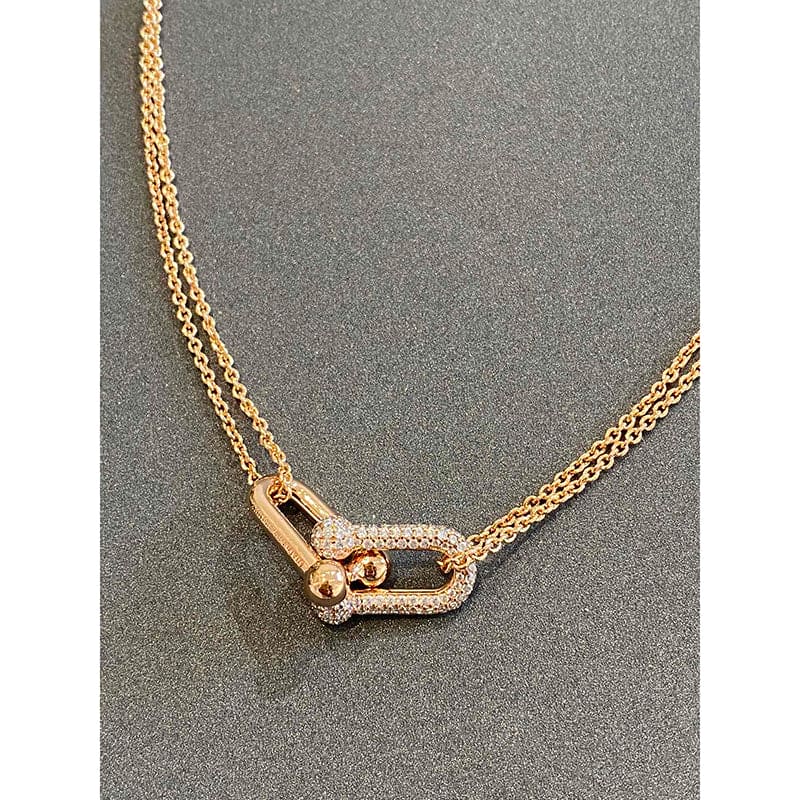 Tiffany HardWear Double Link 18K Gold Necklace