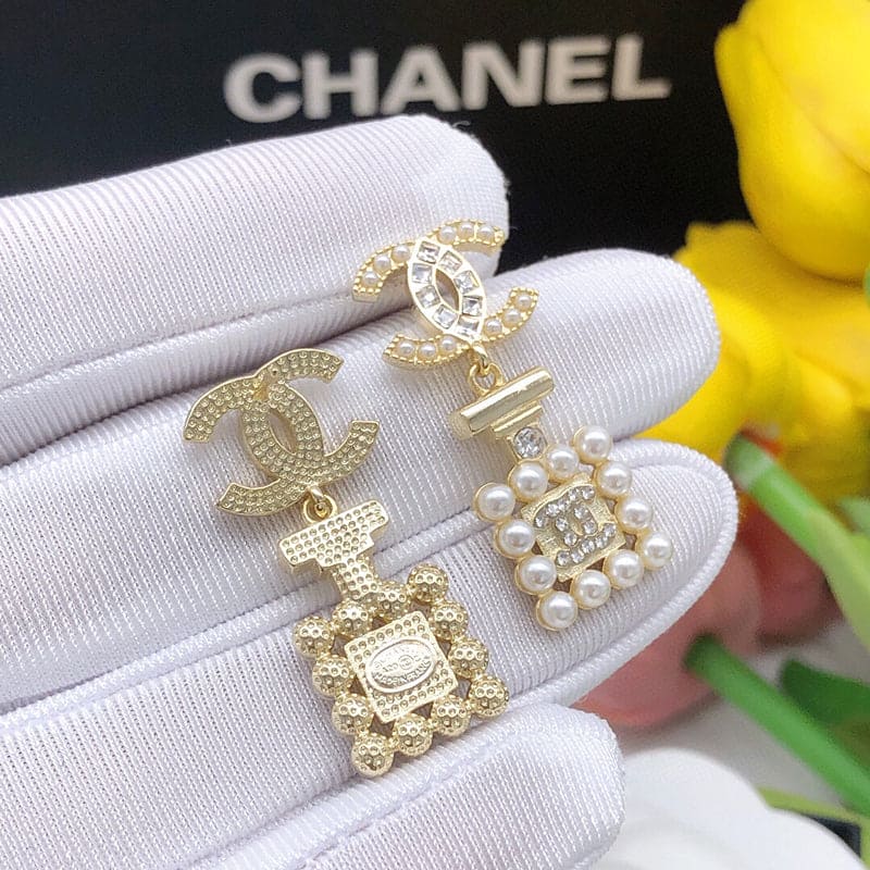 Chanel Pearl Shape 18K Gold Earrings