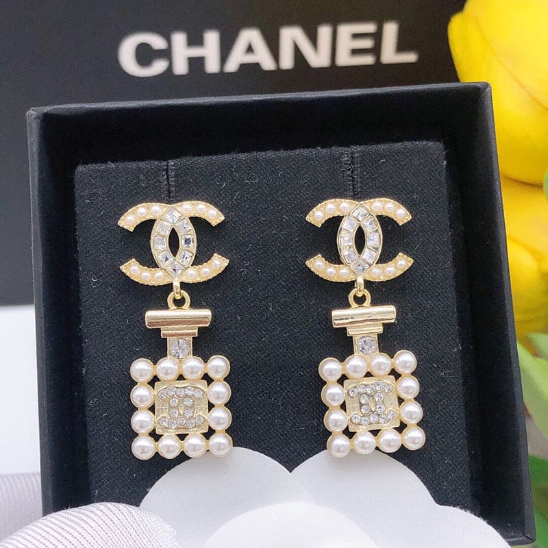 Chanel Pearl Shape 18K Gold Earrings