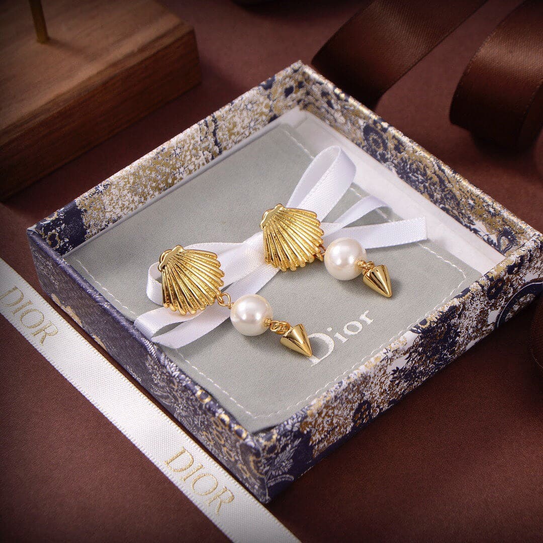 Dior Sea Garden 18K Gold Earrings