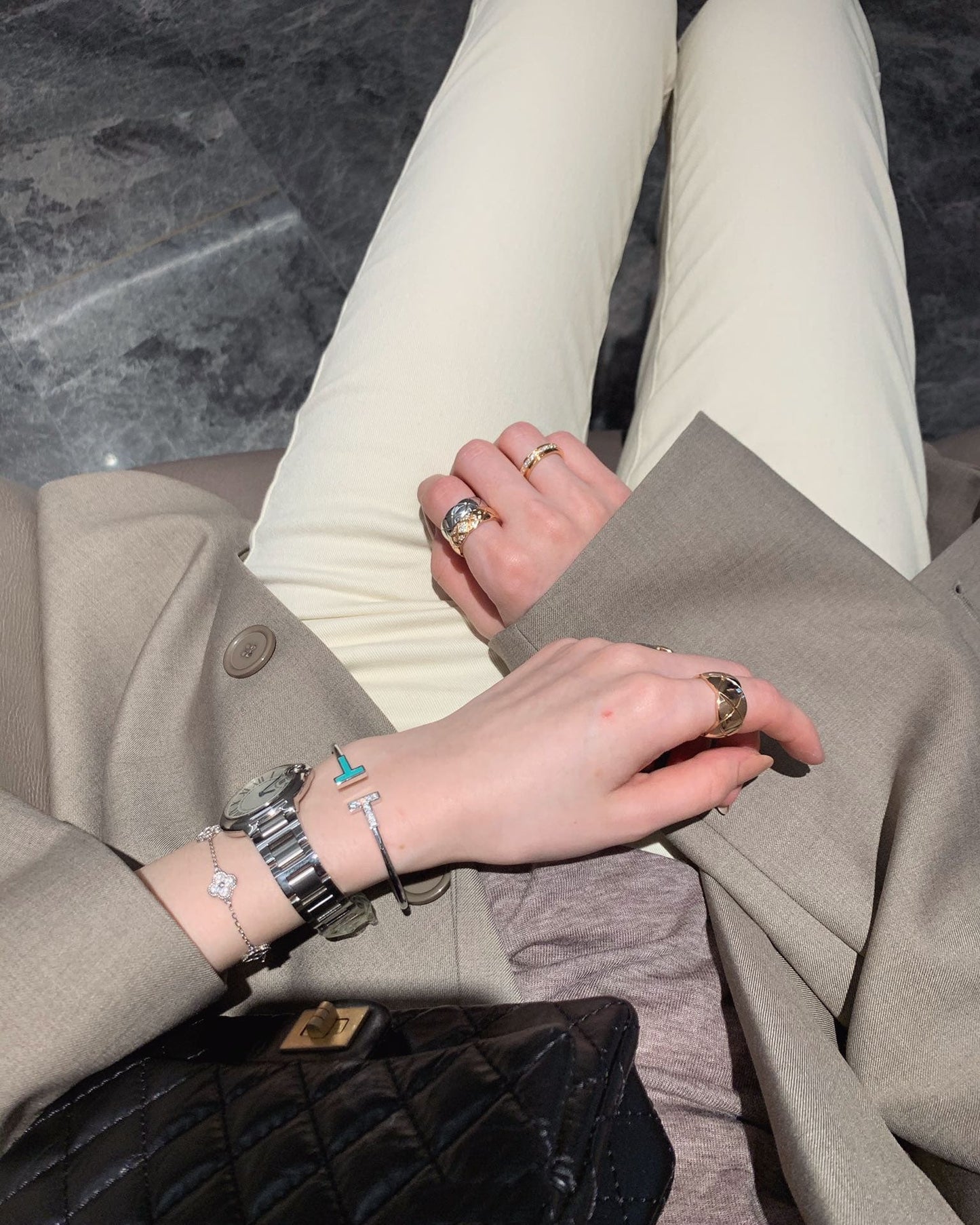 Tiffany Diamond and Turquoise Wire 18K Gold Bracelet