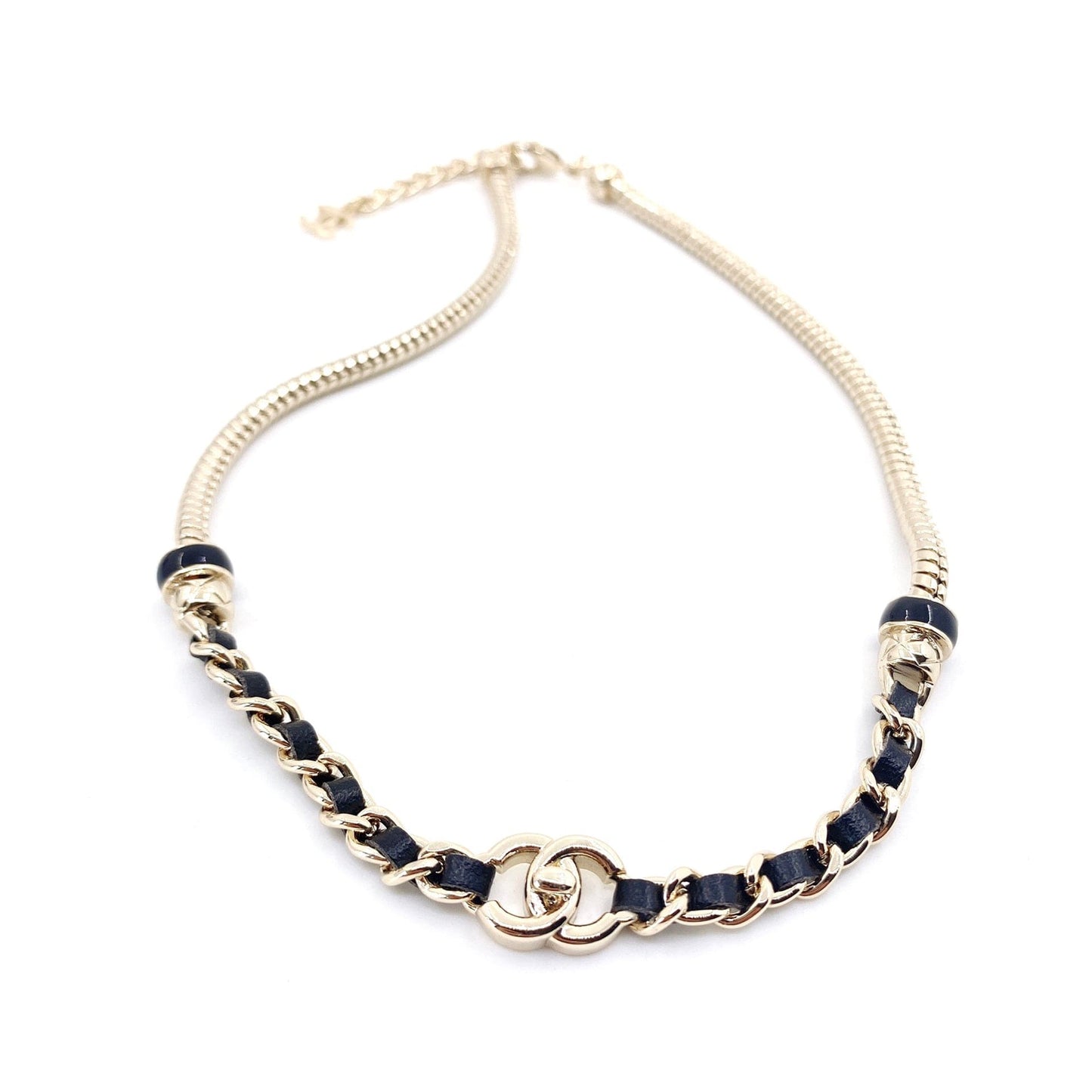 Chanel Rhinestone 18K Gold Necklace