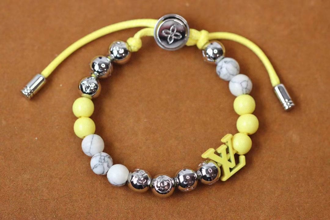 Louis Vuitton Monogram Beads Yellow 18K Gold Bracelet